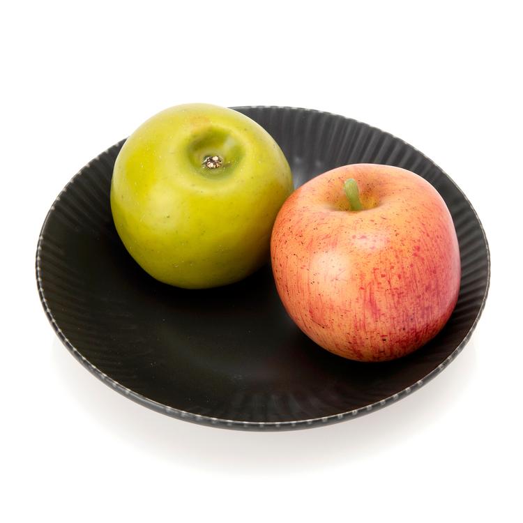  Tulu Porselen Çukur Tabak - Mat Siyah - 19 cm