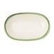  Tulu Porselen Klasik Kayık Tabak - Beyaz / Yeşil - 12 cm