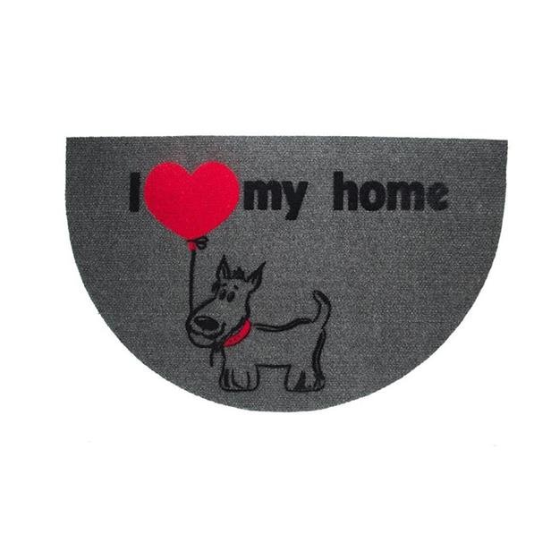  Giz Home İtalyan Luna Yarımay Gri My Home Köpek Kapı Önü Paspası - 40x65 cm