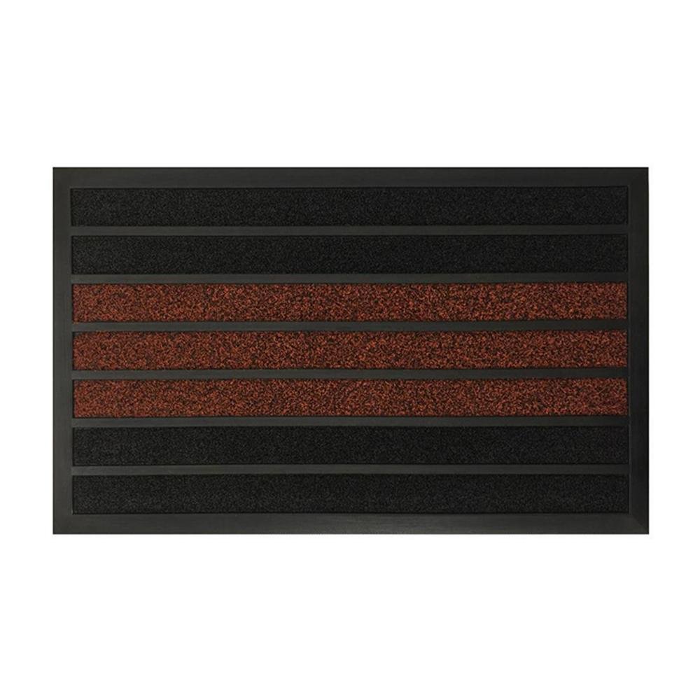  Giz Home Torino Kapı Önü Paspası Kırmızı-Siyah - 45X75