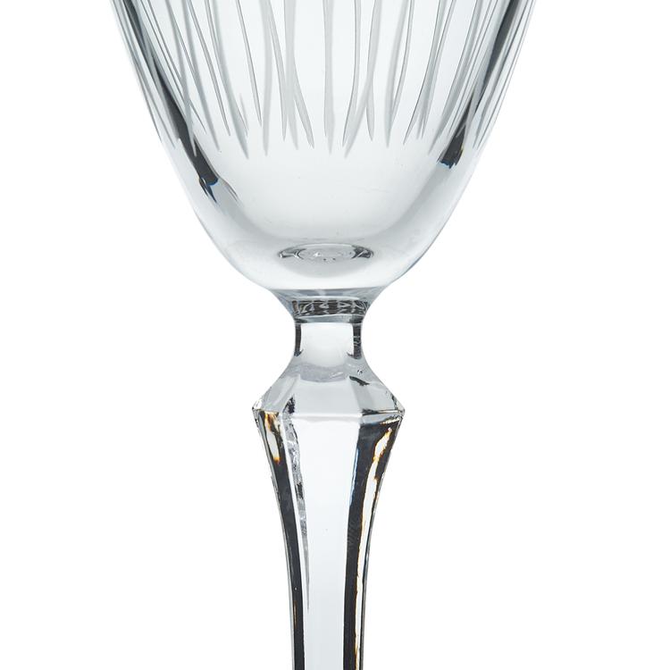  Öcl Kristal 6'lı Ayaklı Bardak - Beyaz / Silver - 250 ml