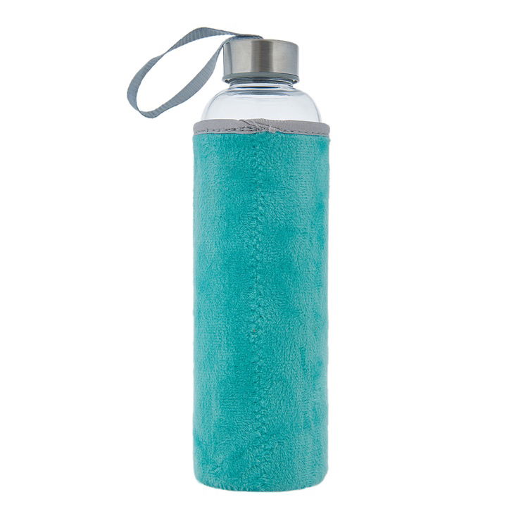  Tohana Peluşlu Cam Matara - Asorti - 600 ml