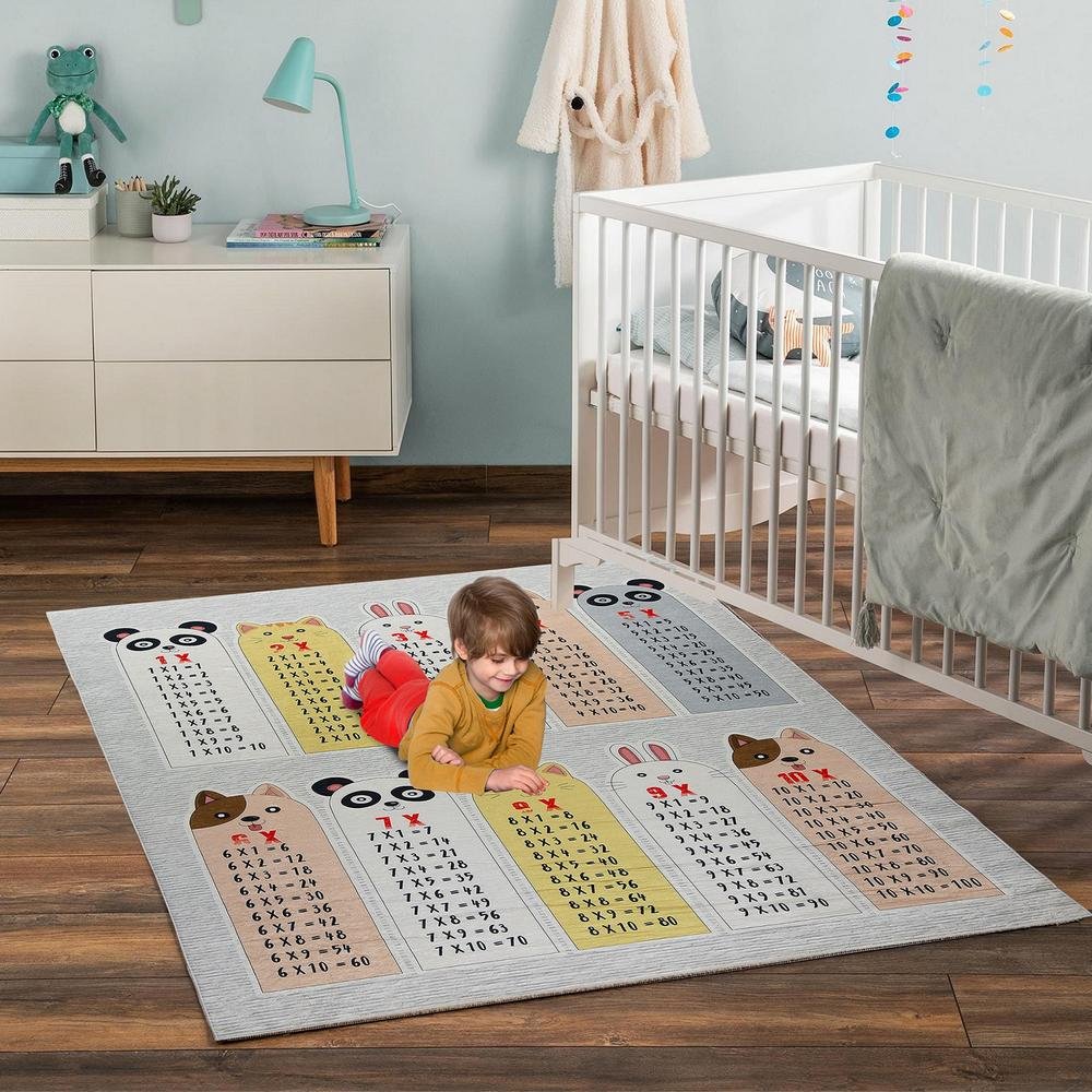  Koza Halı Çarpım Tablosu Dot Taban Çocuk Halısı - 120x180 cm