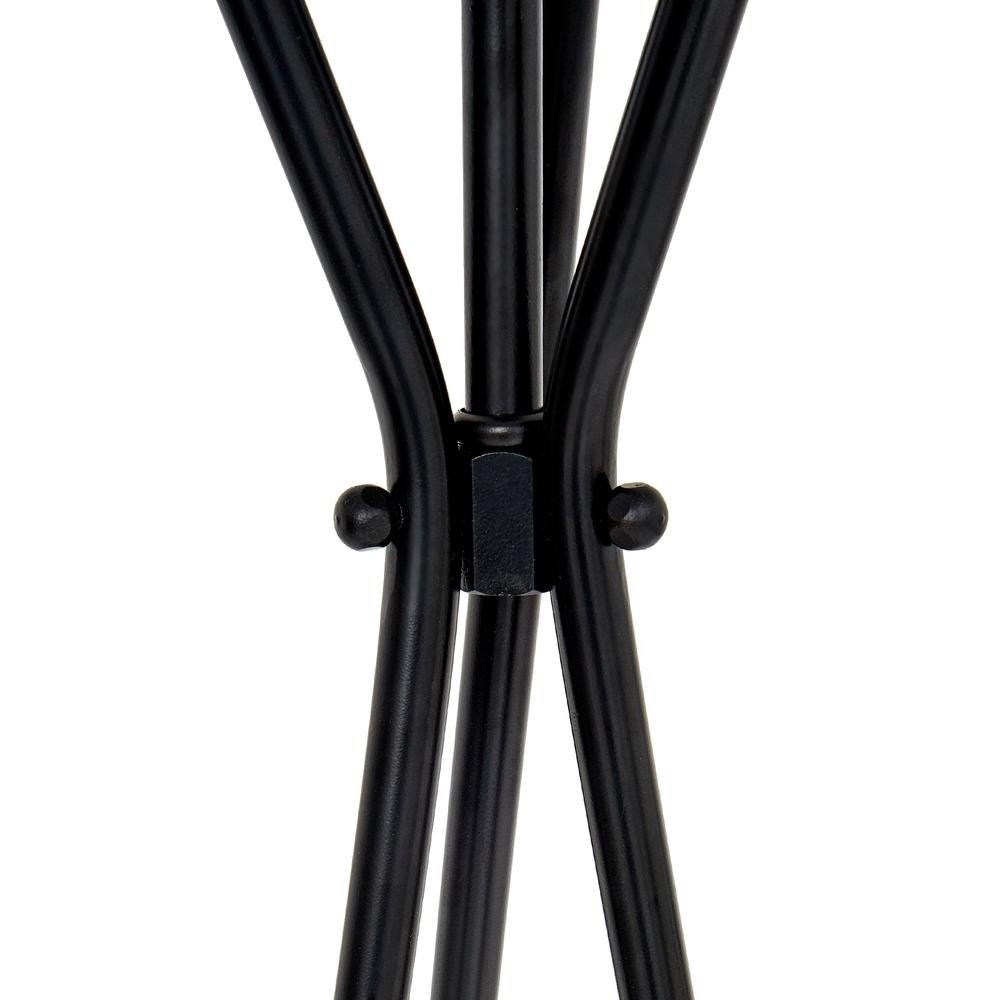  Safir Light Tripod Metal  Orta Raflı Lambader - Siyah Ayak / S.Kahverengi Kumaş Konik Şapka