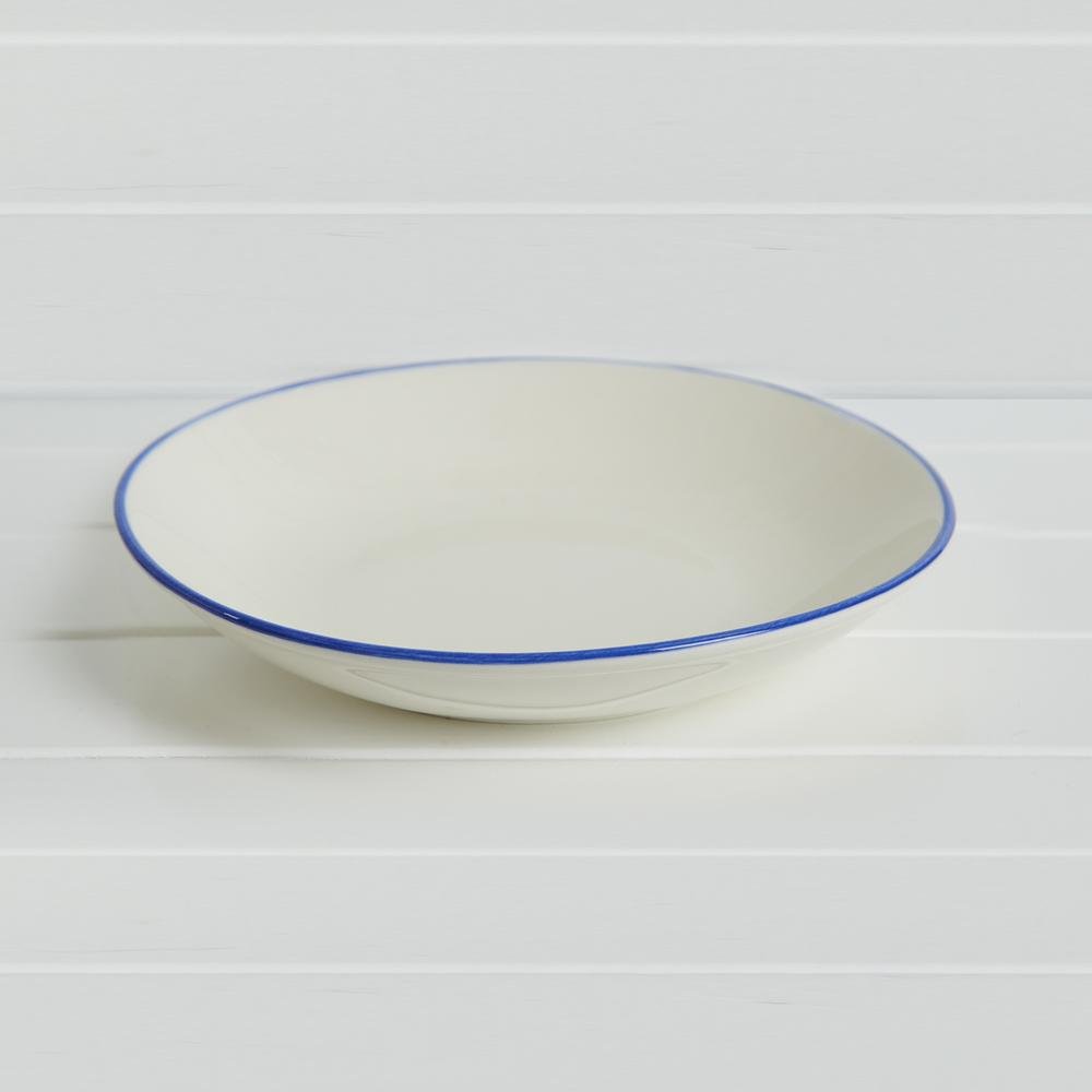 Tulu Porselen Çukur Tabak - Mavi/19 cm
