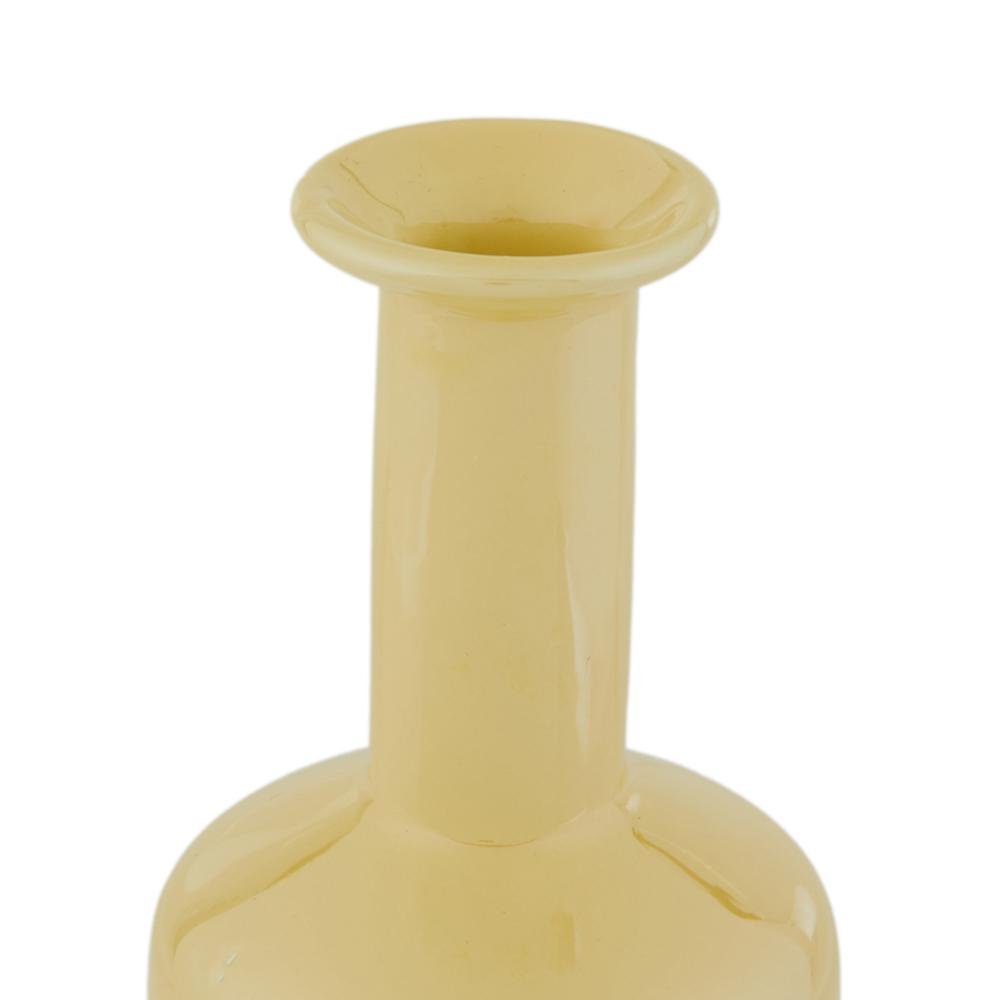  KPM İnci Efekli Seramik Vazo Sarı 16 cm