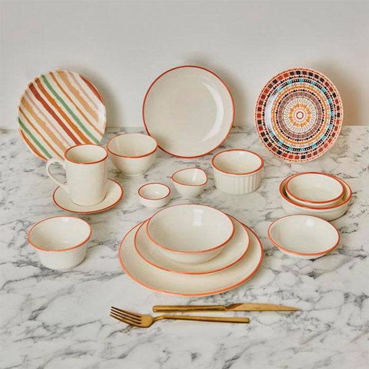  Tulu Porselen Tatlı Tabağı-Turuncu/15 cm