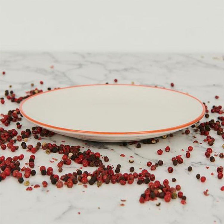  Tulu Porselen Tatlı Tabağı-Turuncu/15 cm