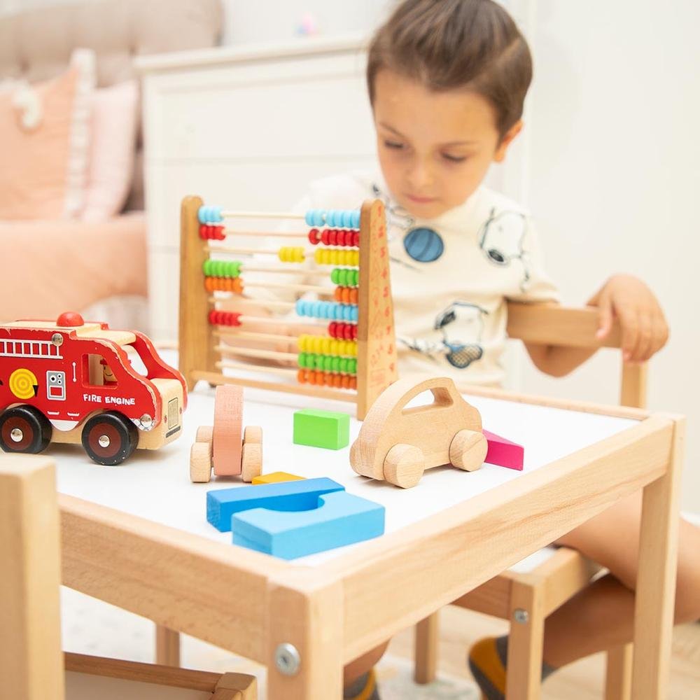  Bemi Montessori Çoçuk Çalışma Masası Takımı - Natürel