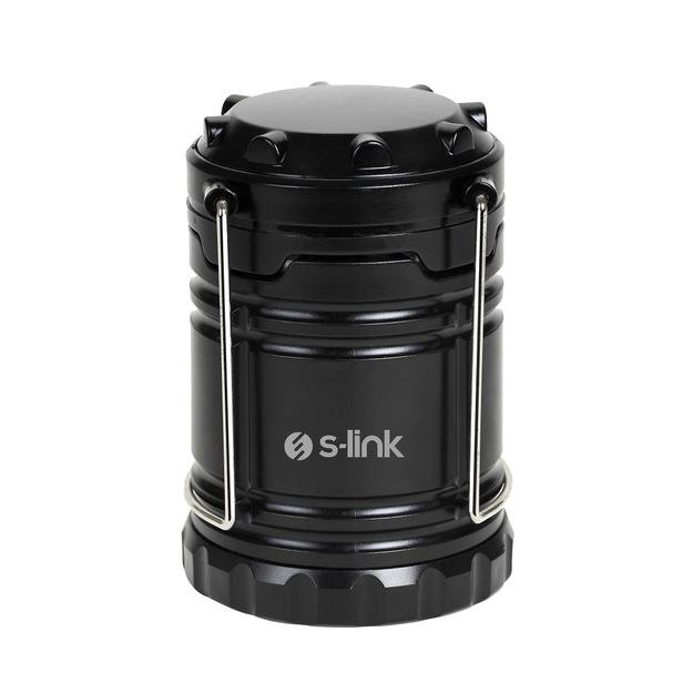  S-Link SL-8710 12+21 Led Işıklı Alevli Mini Kamp Lambası 1.5 AAA Pilli