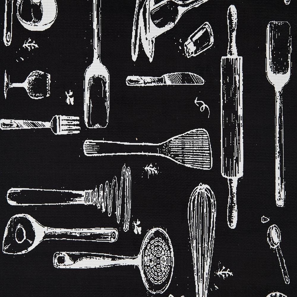  Giz Home Joy Tools Mutfak Halısı - 75x200 cm - Siyah
