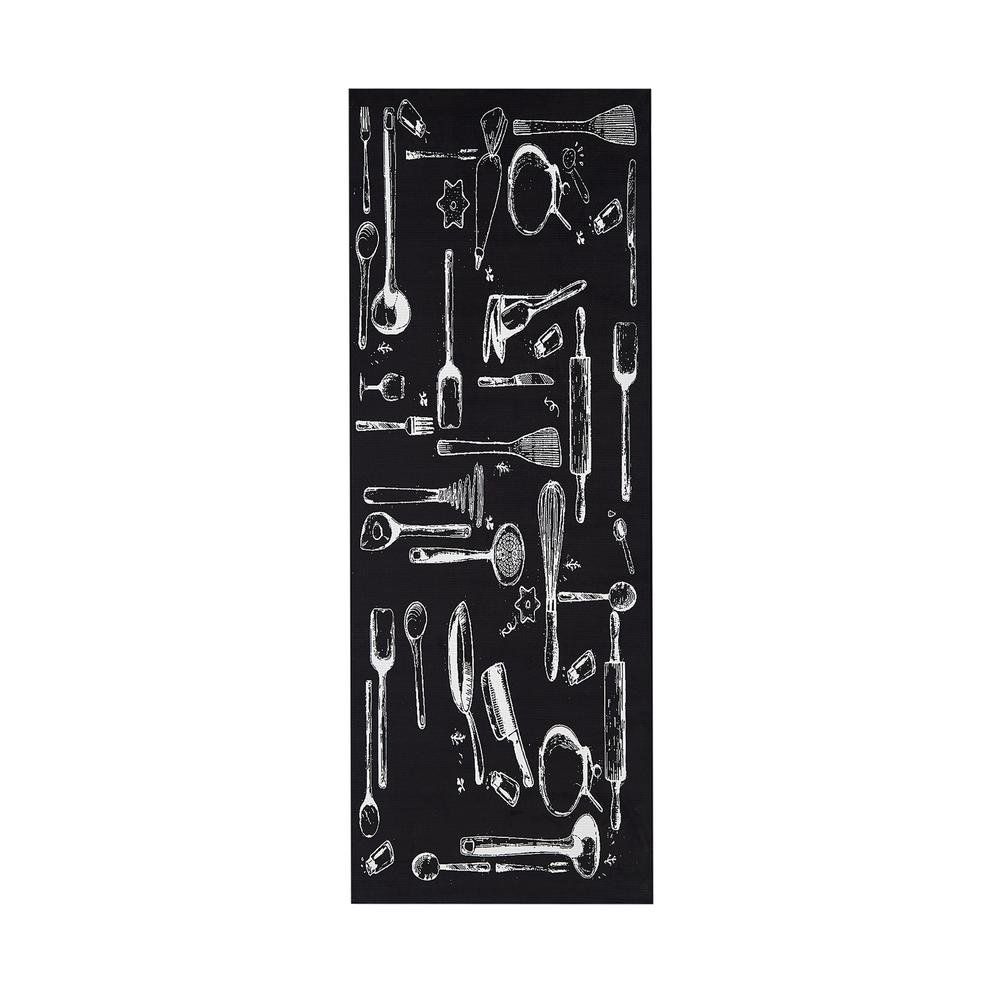  Giz Home Joy Tools Mutfak Halısı - 75x200 cm - Siyah
