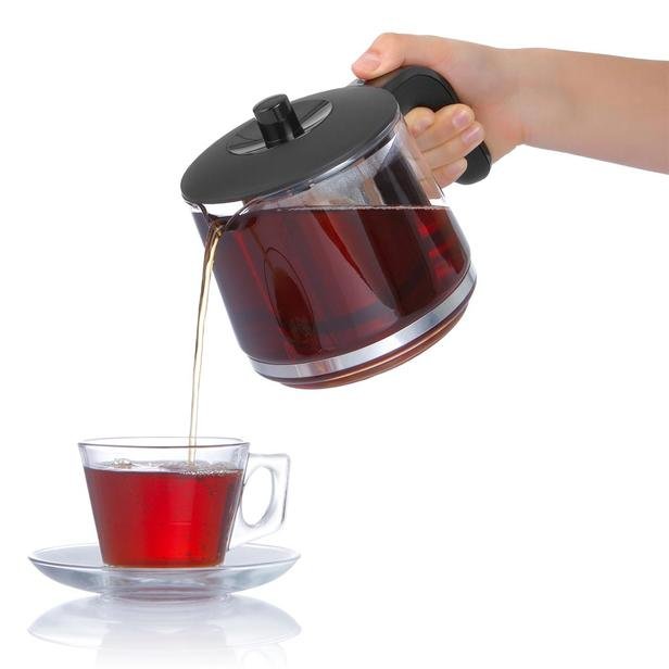  Arnica Demli Stil Cam Çay Makinesi - Kırmızı