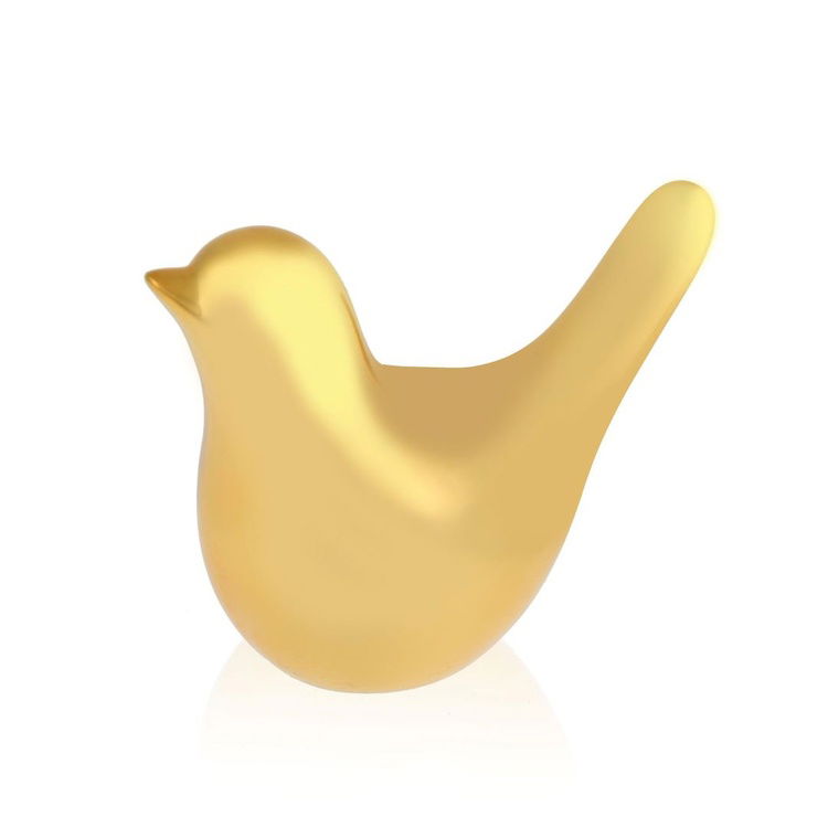  MiniMinti Kuş Biblo- Küçük - Gold - 9x6,7 cm