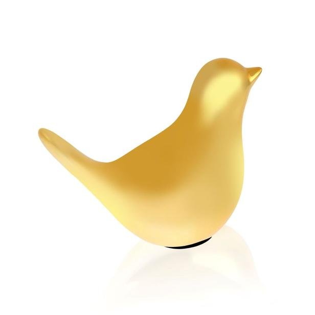  MiniMinti Kuş Biblo- Küçük - Gold - 9x6,7 cm