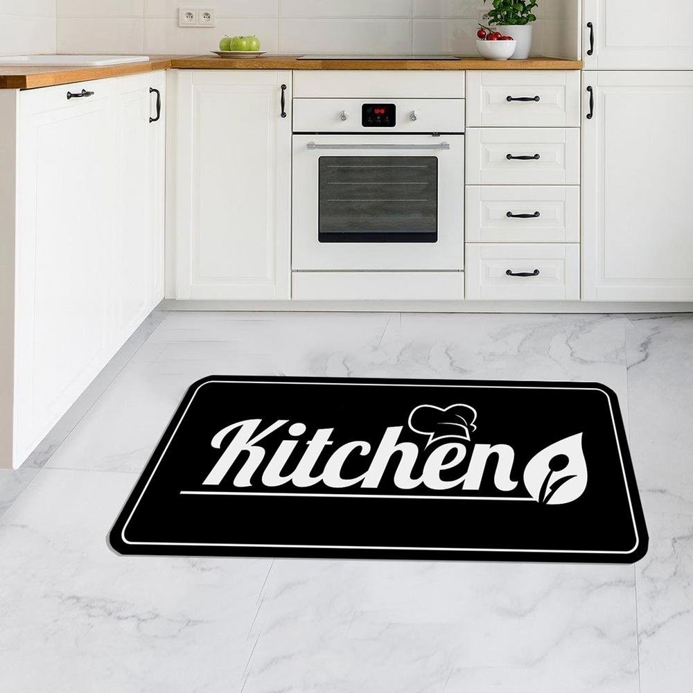  MarkaEv Siyah Kitchen 70 Mutfak Halısı 50x80 cm