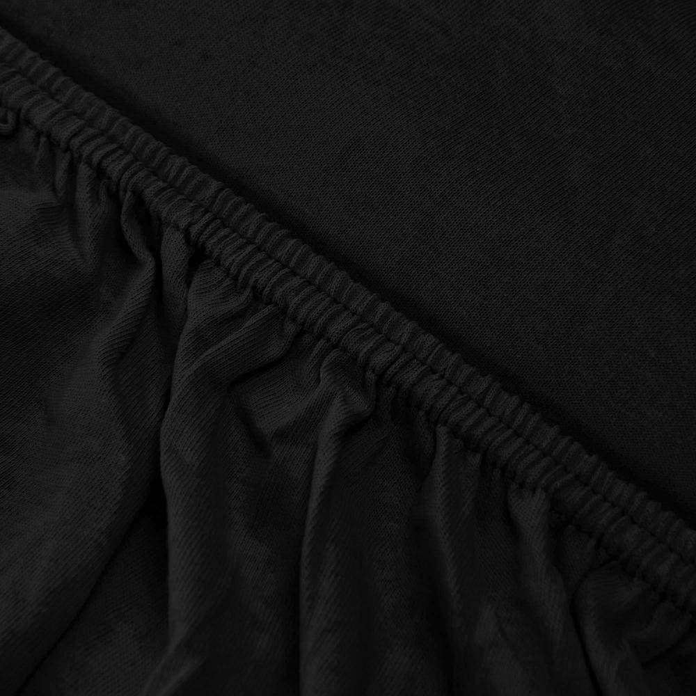  Nuvomon Pamuklu Penye Tek Kişilik Çarşaf - 120x200 cm - Siyah