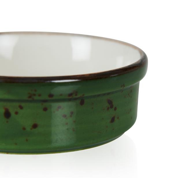  Tulu Porselen Fırın Kabı - Yeşil - 10 cm