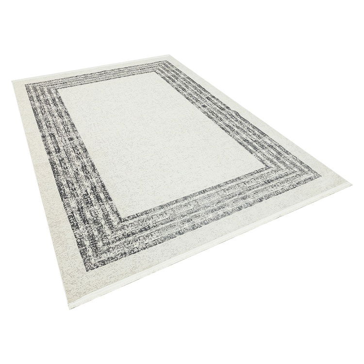  Apex Lucca Çizgi Desen Makine Halısı 120x180 - Bej/Gri