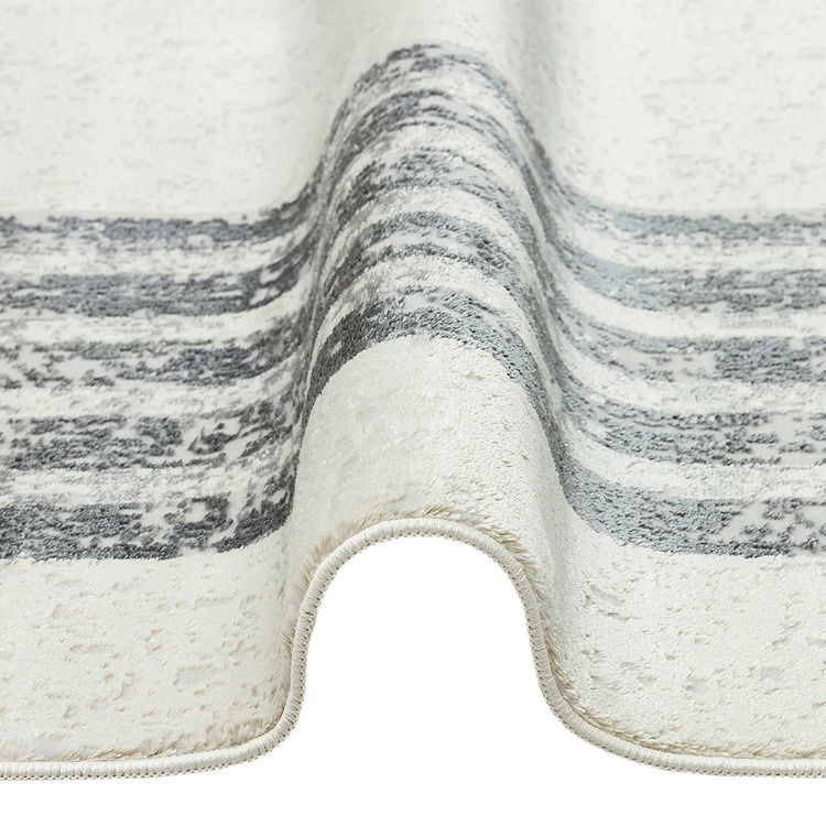  Apex Lucca Çizgi Desen Makine Halısı 120x180 - Bej/Gri
