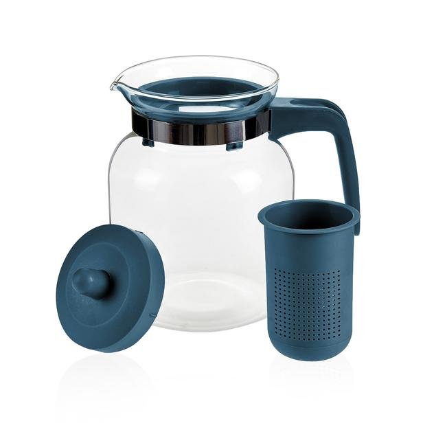  Excellent Houseware Bitki Çayı Demliği - Mavi - 1,5 lt