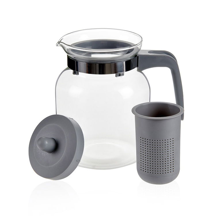  Excellent Houseware Cam Demlik - Gri - 1,5 lt