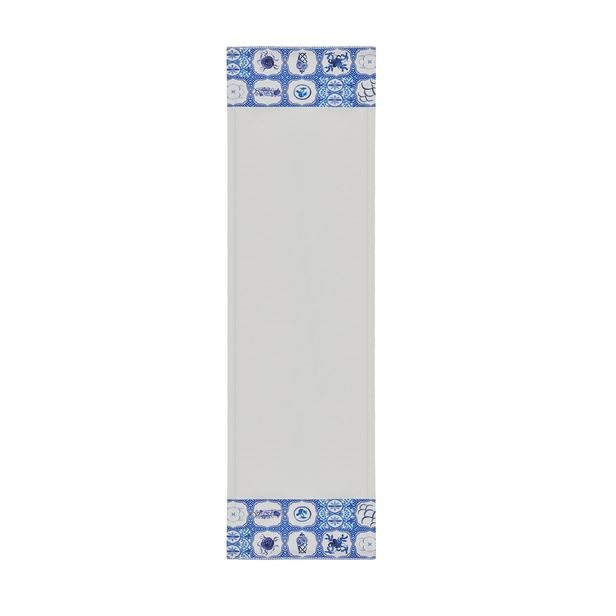  Nuvomon Blue Blank Süet Dokulu Runner - 40x150 cm