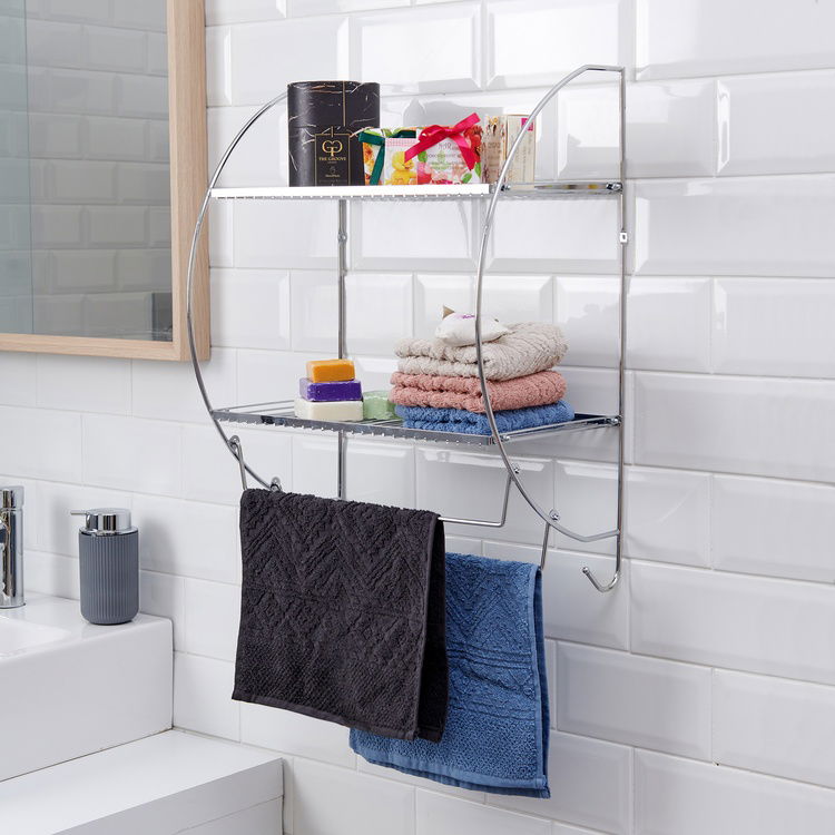  Suntel 2 Katlı Krom Banyo Havlu Rafı