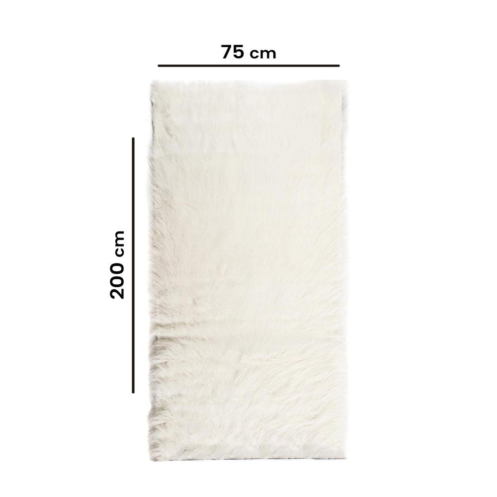  Giz Home Tilda Post Halı - Beyaz - 75x200 cm