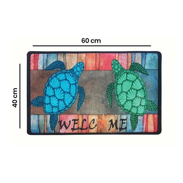  Giz Home Peppina Kaplumbağa Desenli Kapı Önü Paspası 40x60