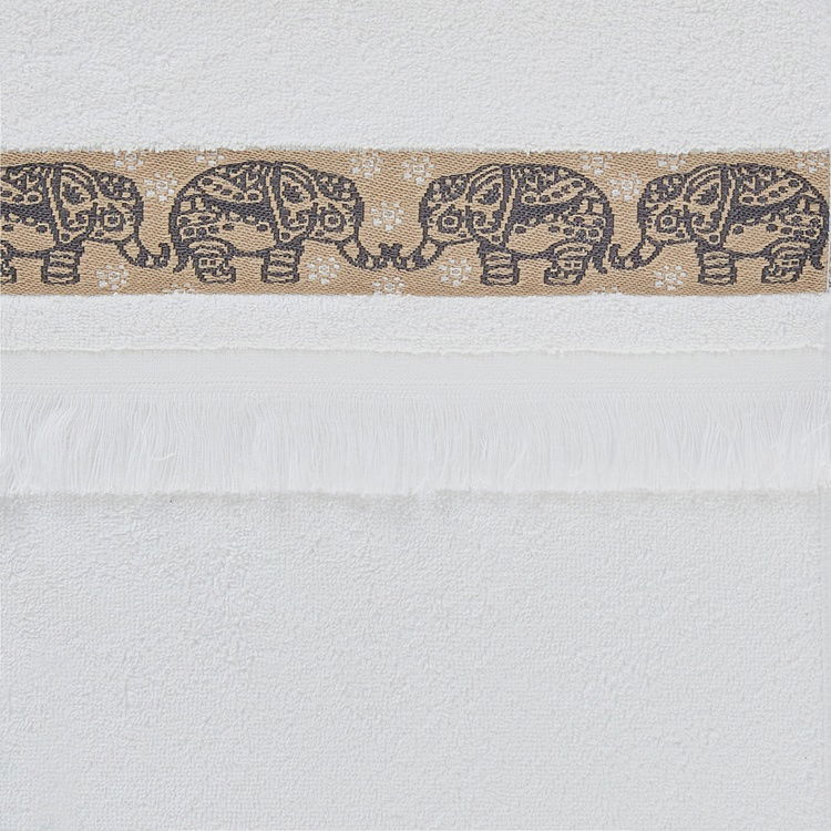 Nuvomon Boho El Havlusu - Gri Filli - 30x50 cm