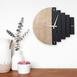  Yedi Home & Decor Wooden Ahşap Modern El Yapımı Duvar Saati - Siyah - 45x50 cm
