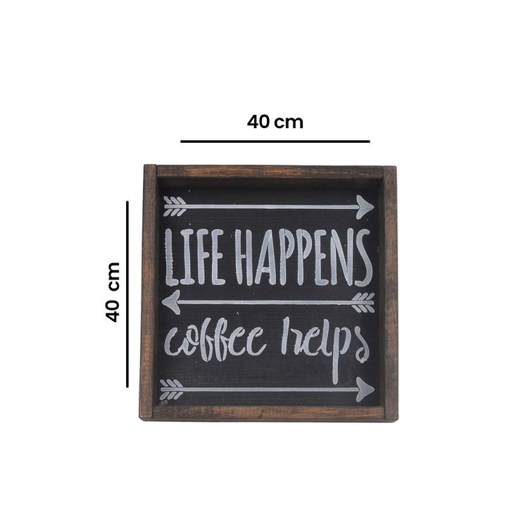  Utyawood Life Happens Ahşap Pano