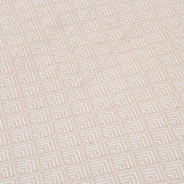  Nuvomon Üçgen Desenli Tek Kişilik Yatak Örtüsü - 160x240 cm - Bej