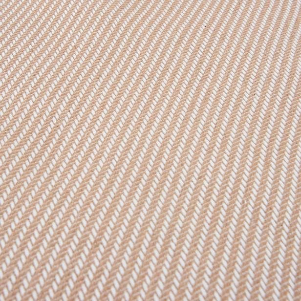  Nuvomon Çizgili Tek Kişilik Yatak Örtüsü - Bej - 160x240 cm