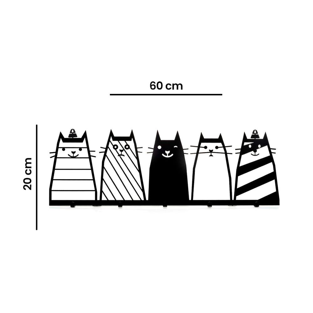 M&C Concept Cats Metal Dekoratif Askılık - Siyah