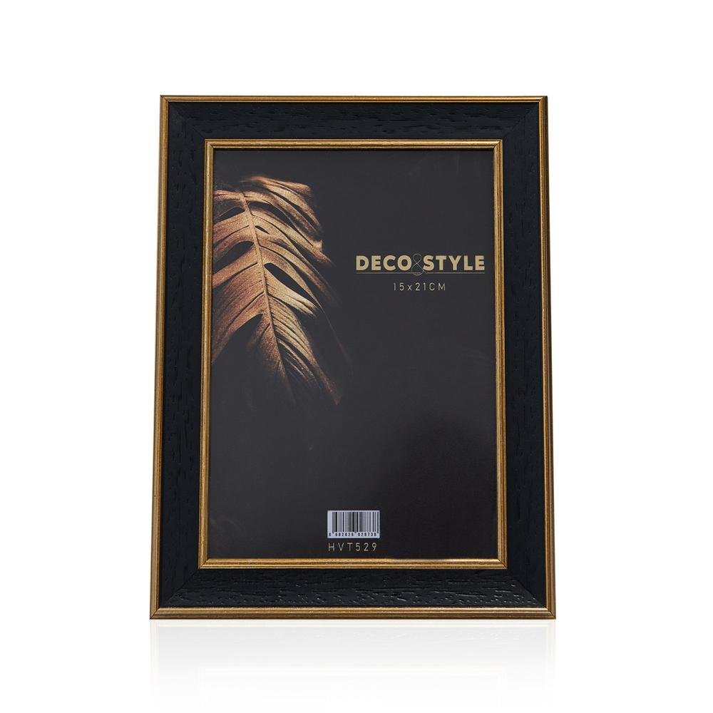  Deco&Style Ahşap Efekt Fotoğraf Çerçevesi - Siyah - 18x21 cm