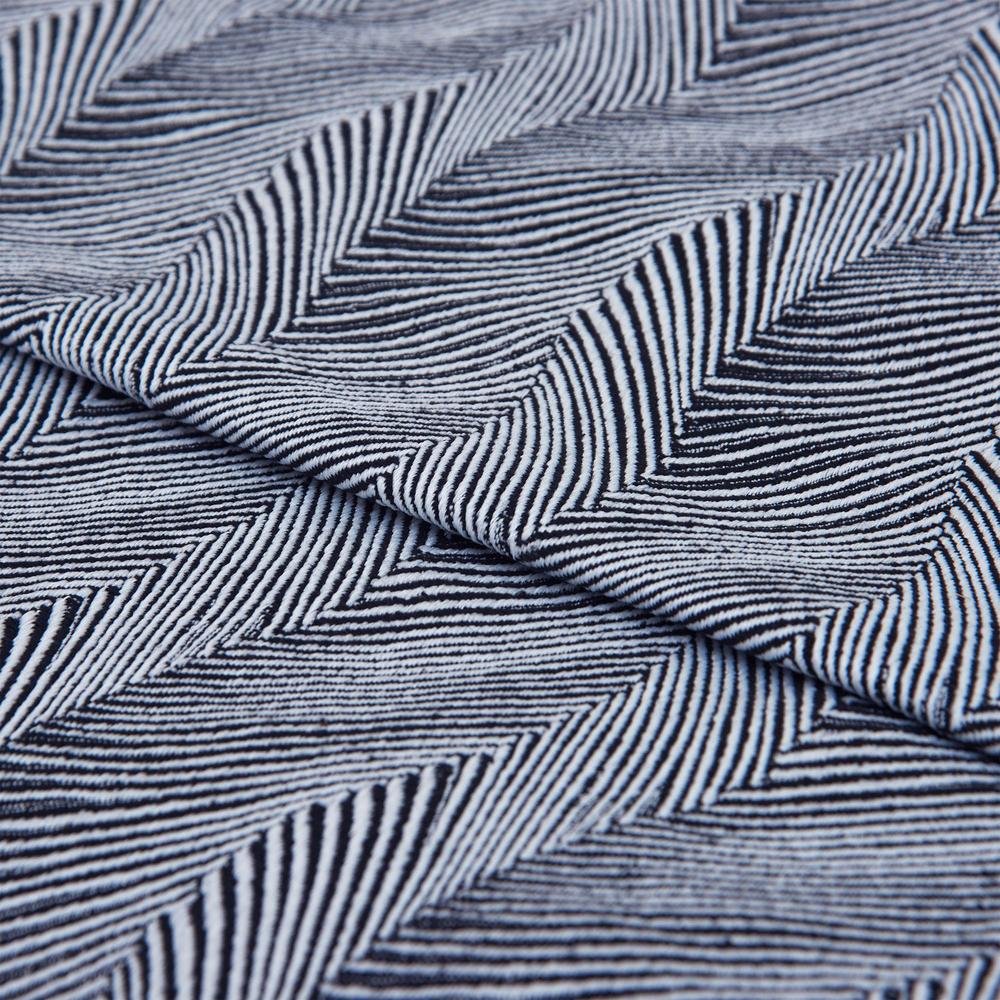  Nuvomon Dalgalı Desenli Çift Kişilik Yatak Örtüsü - İndigo - 220x240 cm