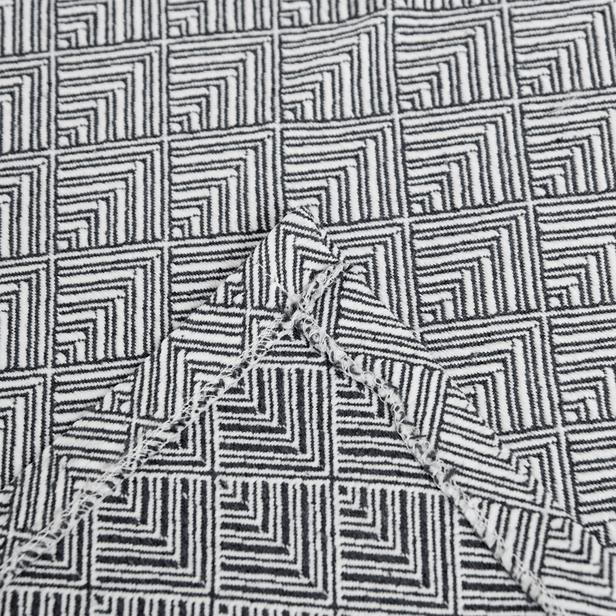  Nuvomon Üçgen Desenli Çift Kişilik Yatak Örtüsü - Haki - 220x240 cm