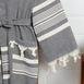  Gözde Tekstil Pamuklu Giyilebilir Peştamal - 90x170 cm - L Beden - Siyah Çizgili