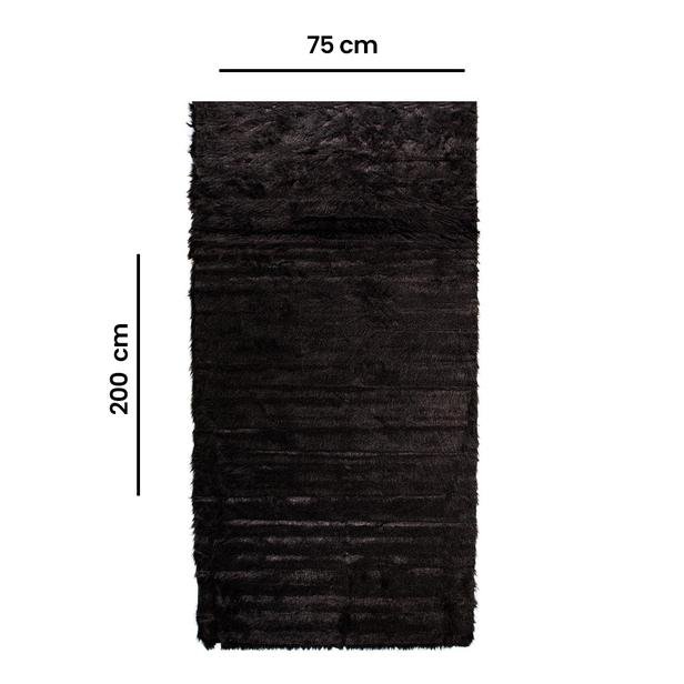  Giz Home Tilda Post Halı - Siyah - 75x200 cm