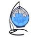  Altınoluk Tek Kişilik El Örgüsü Makrome Lacivert Kapalı Askılı Tekli Bahçe Salıncağı - Açık Mavi