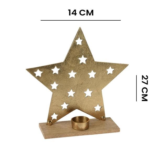  KPM Gold Metal Tealight Tutucu 27 cm