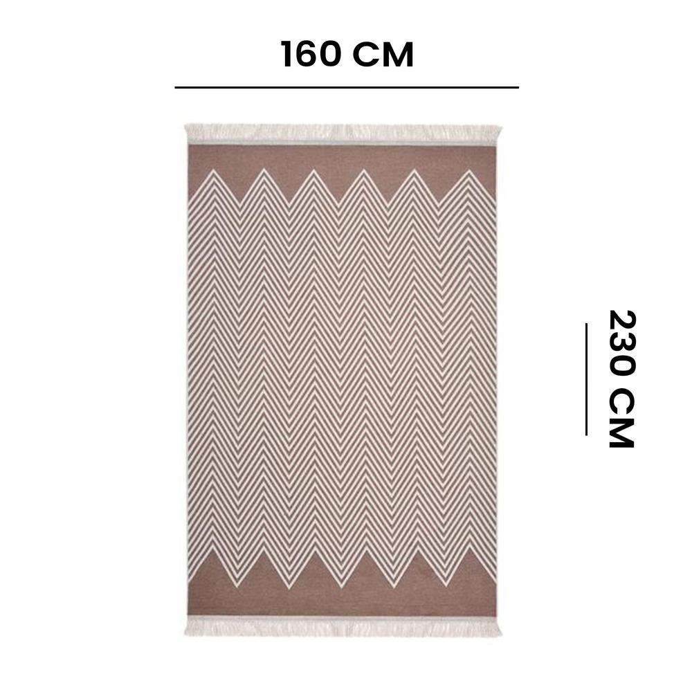  MarkaEv Cotton Çift Taraflı Yıkanabilir Pamuk Kilim - 160x230 cm
