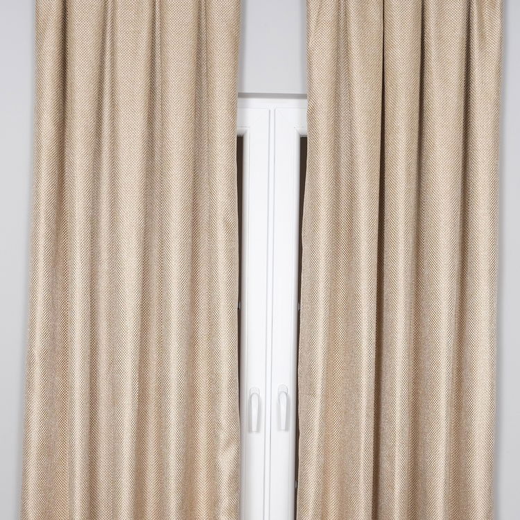  Goccia Hasır Dokulu Fon Perde - Bej - 140x260 cm