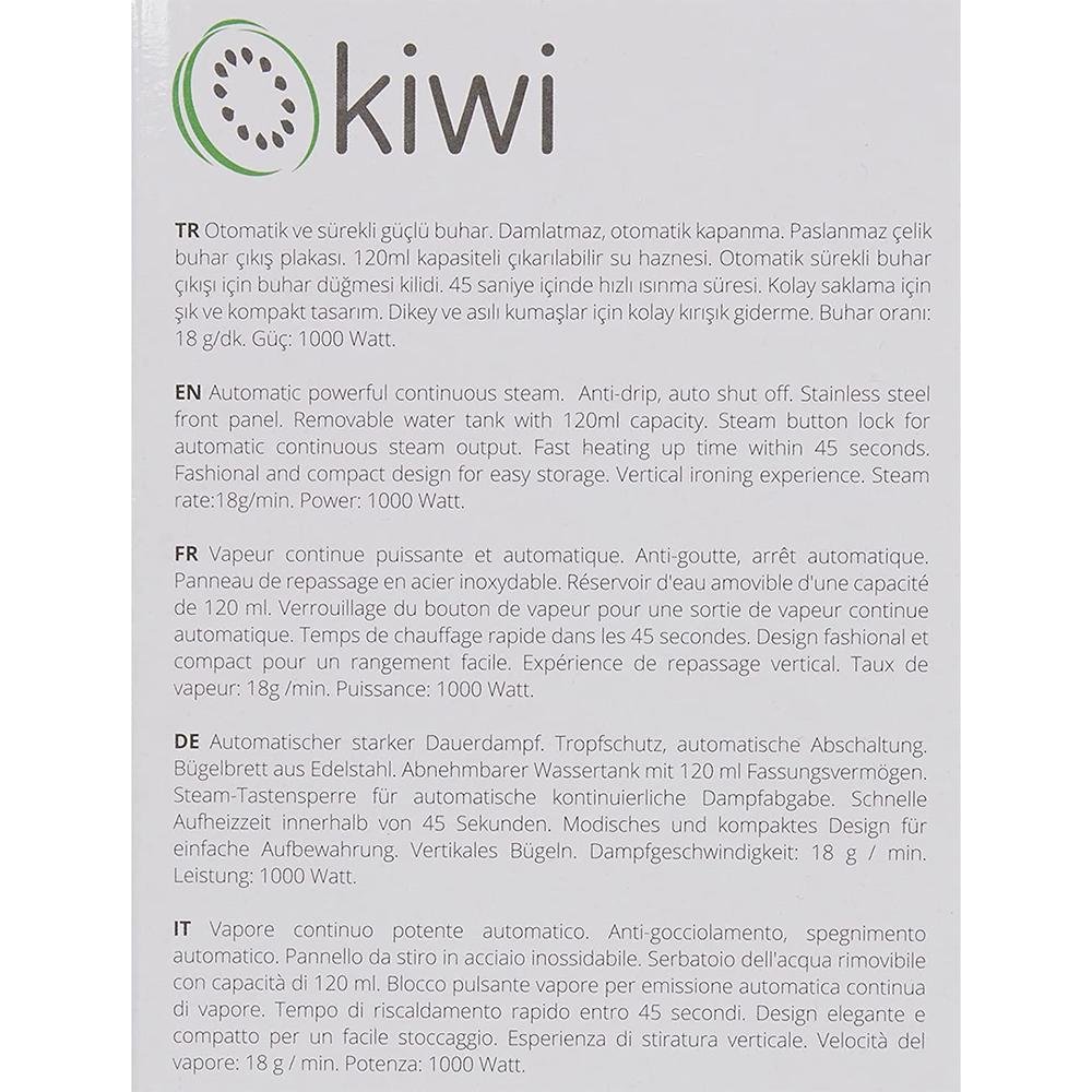  Kiwi KSI-6440 Buharlı Kırışık Düzeltici - Gri