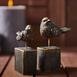  Q-Art Dekoratif İkili Sparrow Biblo - Siyah
