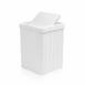  KPM Çizgi Desenli Banyo Çöp Kovası - Beyaz - 5 lt