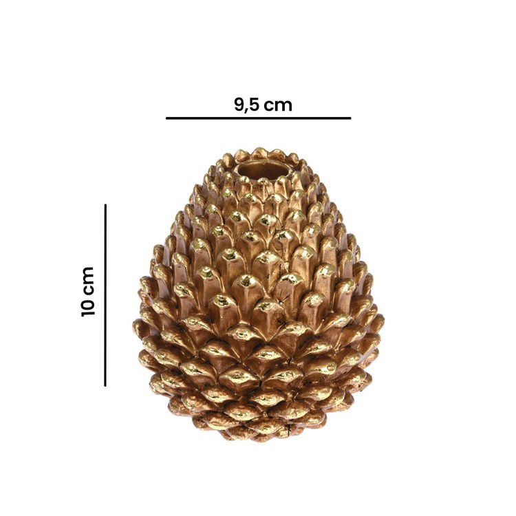  KPM Dekoratif Kozalak Şamdan - 10 cm