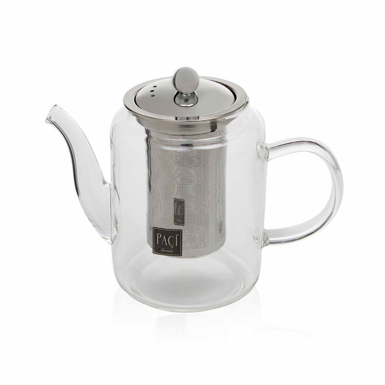  Paçi Süzgeçli Cam Demlik - 900 ml